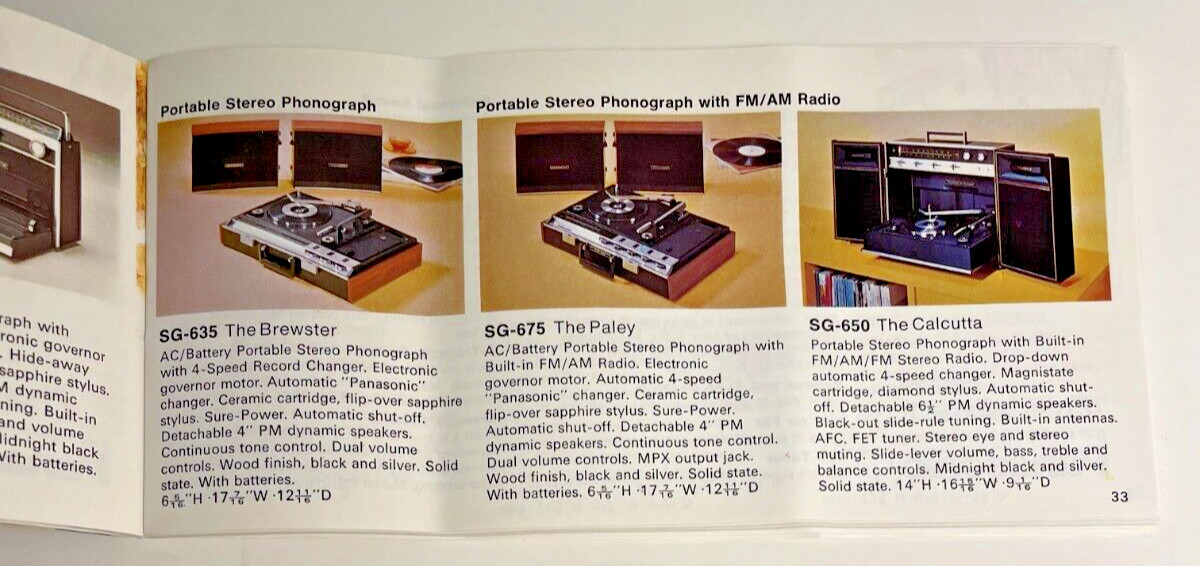 VINTAGE PANASONIC CATALOG BOOKLET MINI COMPLETE LINE 75 Pages