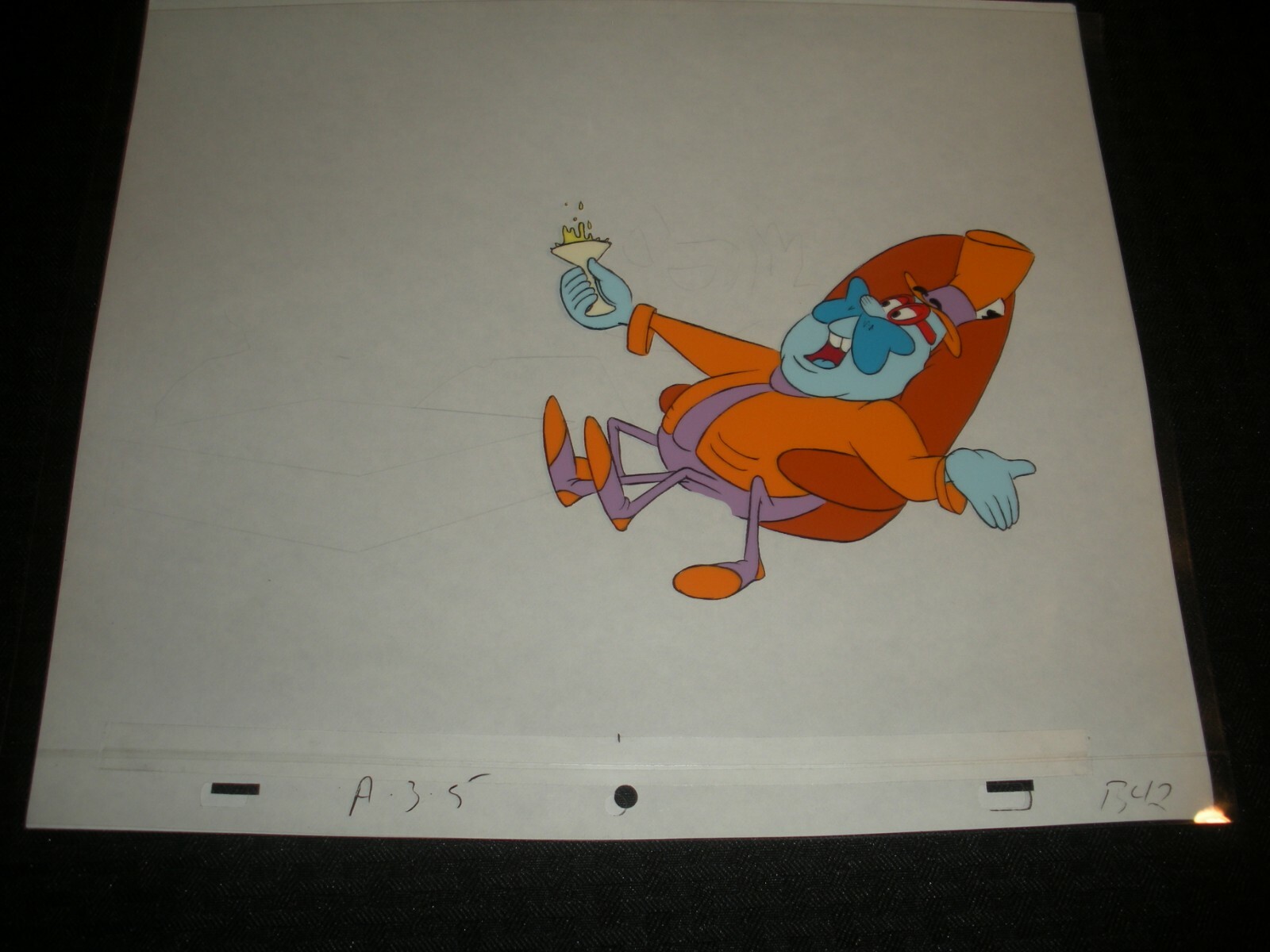 1980 TAKE ME UP TO THE BALLGAME Cartoon Animation 13x10.5" Cel P35 B42