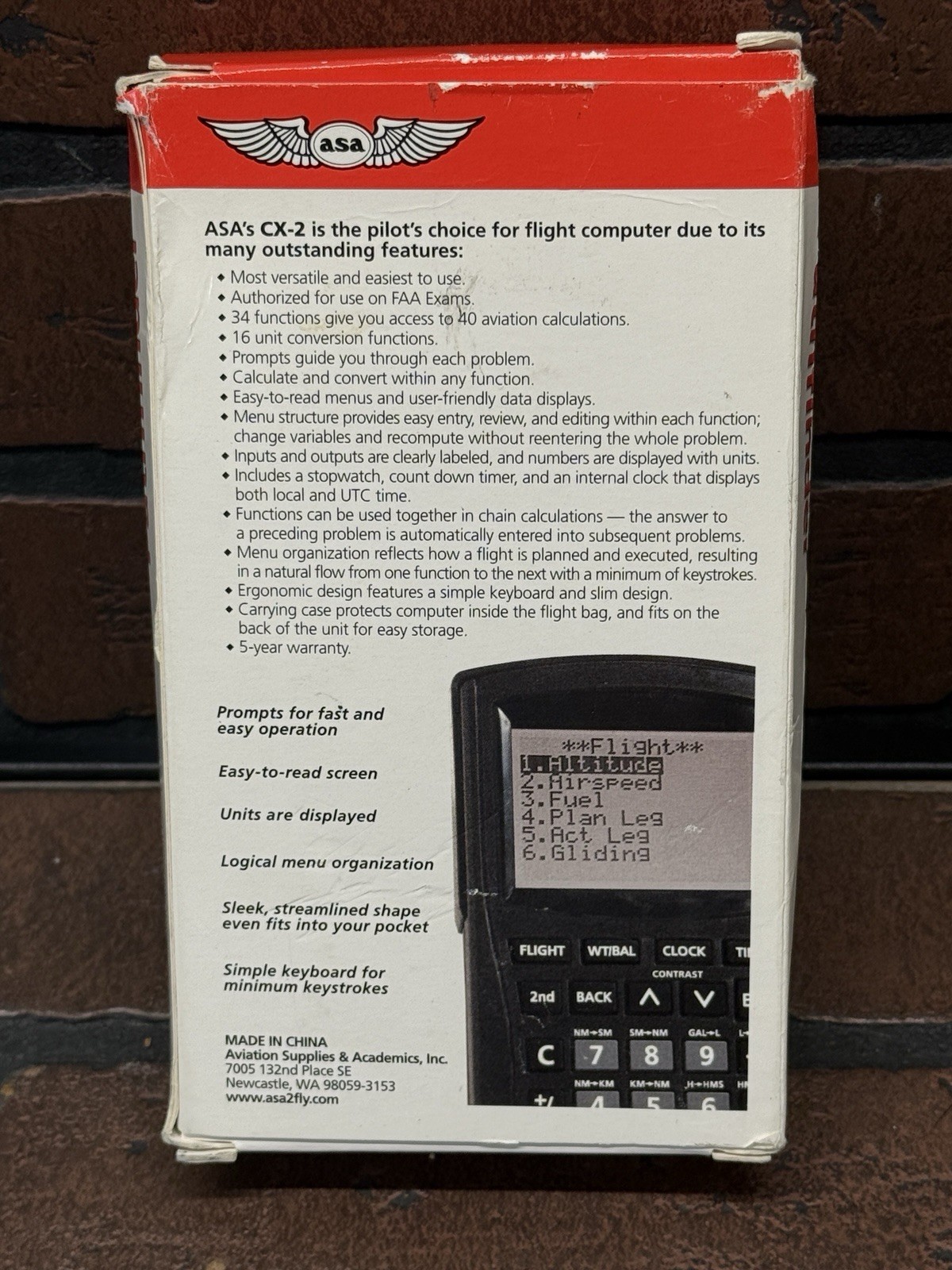 Air Classics ASA-CX2 Pathfinder Flight Planning Computer w/Original Box +Manual