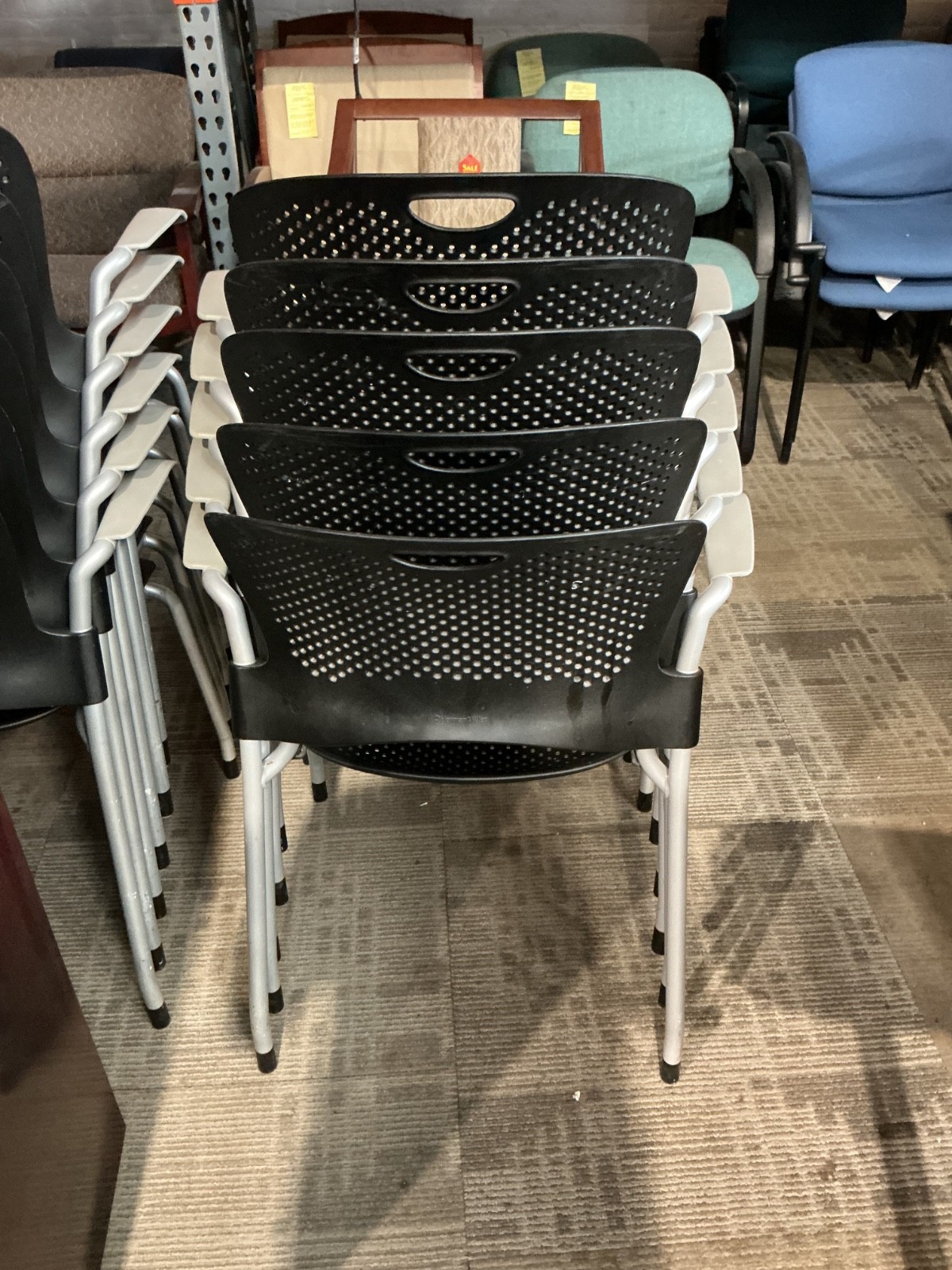 Herman Miller Caper Side / Guest/Stack Chair in Black