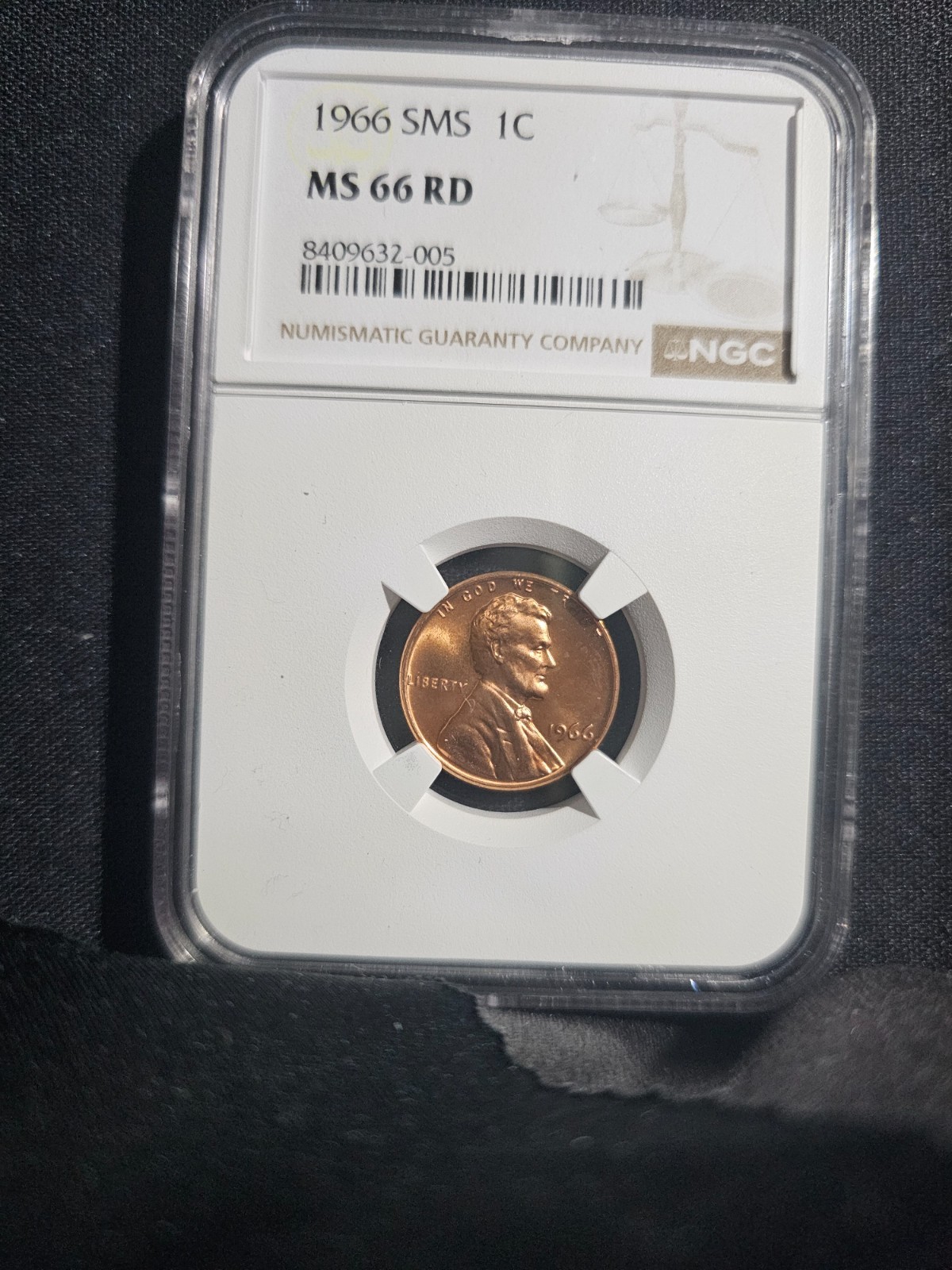 No Mint Mark 1966 SMS LINCOLN Cent NGC MS66 RD DDO DDR Read Description