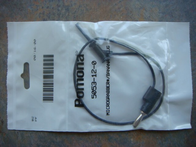 LOT of (2) 12" POMONA MICROGRABBER-to-BANANA Cables 5053-12-0 --  New & Unused