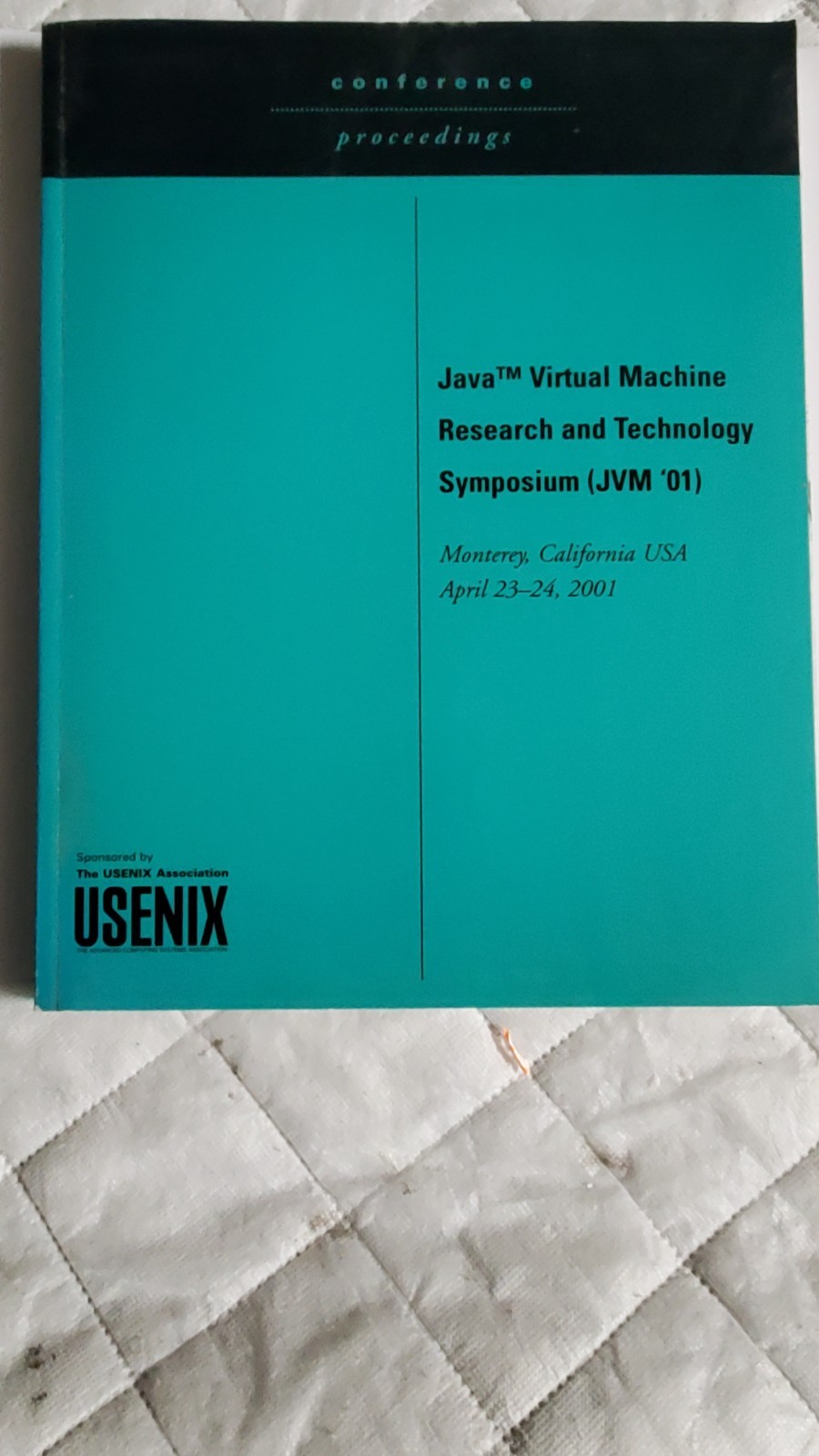 Rare  Usenix Java symposia proceedings - Java software developers 2001/2