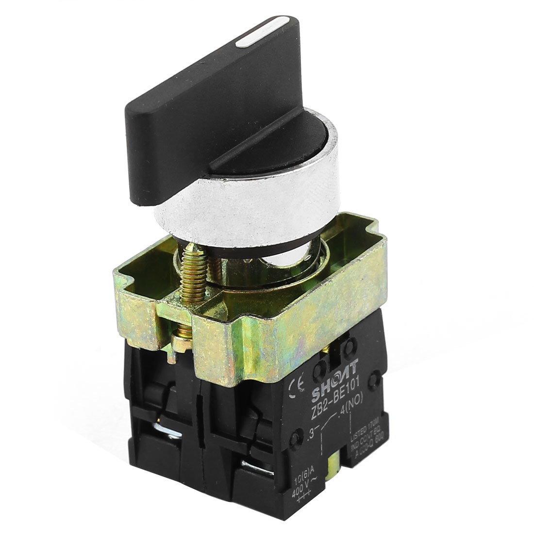 ZB2-BE101 21mm Panel Mount SPDT 2NO 3Position Rotary Selector Switch AC 600V 10A