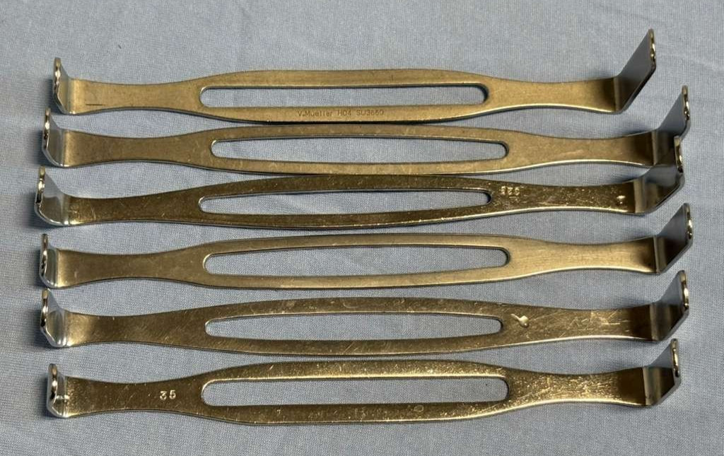 6 Pcs V.Mueller Army Double Ended Retractor Part H04 SU3660