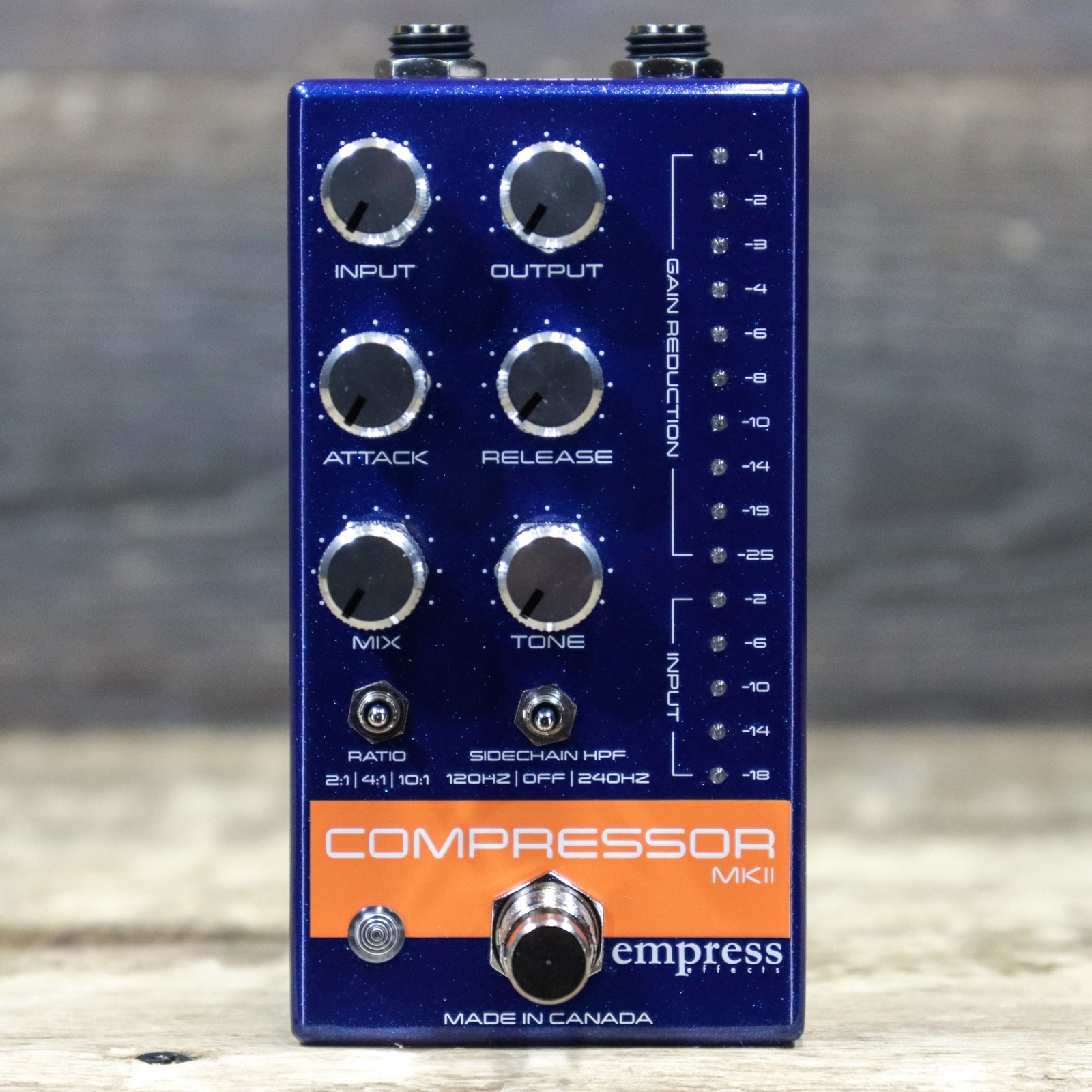 Empress Effects Compressor MkII All Analog Compressor Blue Sparkle Effect Pedal