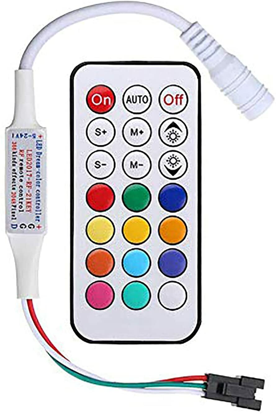 DC5-24V 21 Key RF Remote Controller WS2811 WS2812B LED Dream Color Strip Light