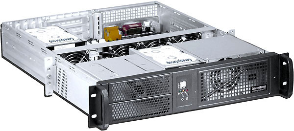 2U (24" Rail)(3xRiser/7xLowPro)Rackmount(ATX)(2x5.25"+6xHDD)(4x4cm fans)Case NEW