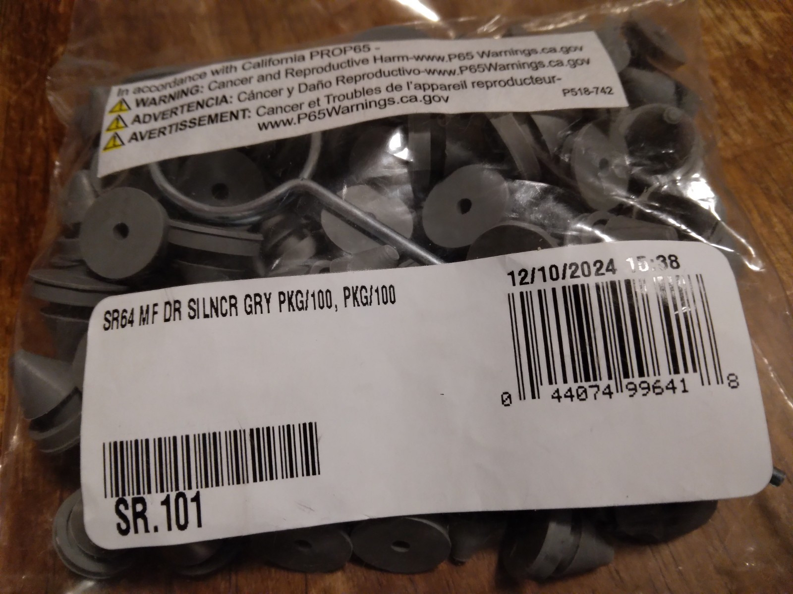 Sr64 Door Silencers Gry 100 Piece