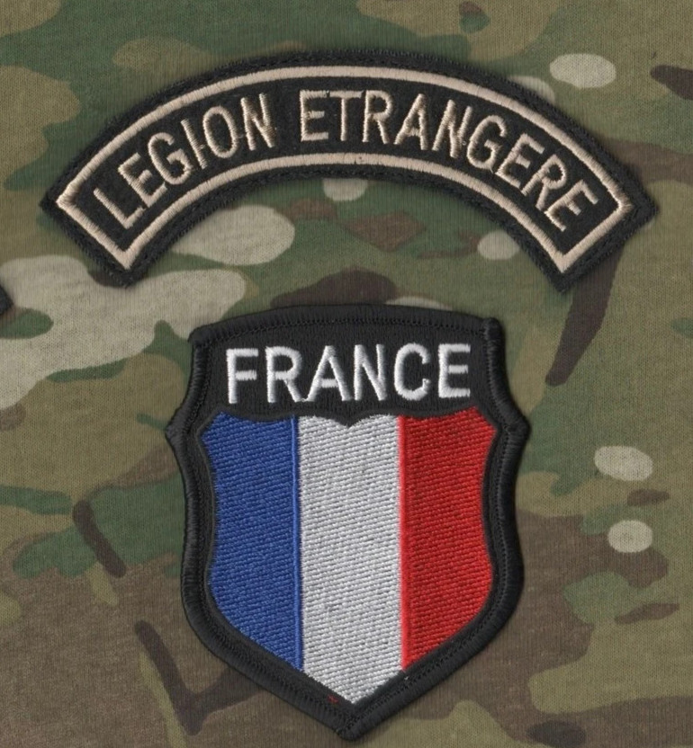 NATO JOINT SP OP TASK FORCE JSOTF-A vêlkrö 2-PC: LEGION ETRANGERE + FRENCH FLAG