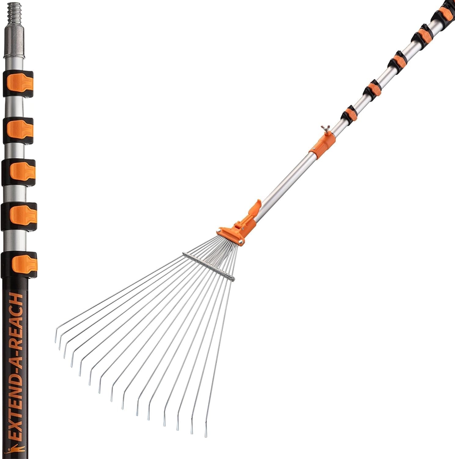 5-24 ft Telescoping Roof Rake 30 ft Reach // Collapsible Roof Rake for Leaves an