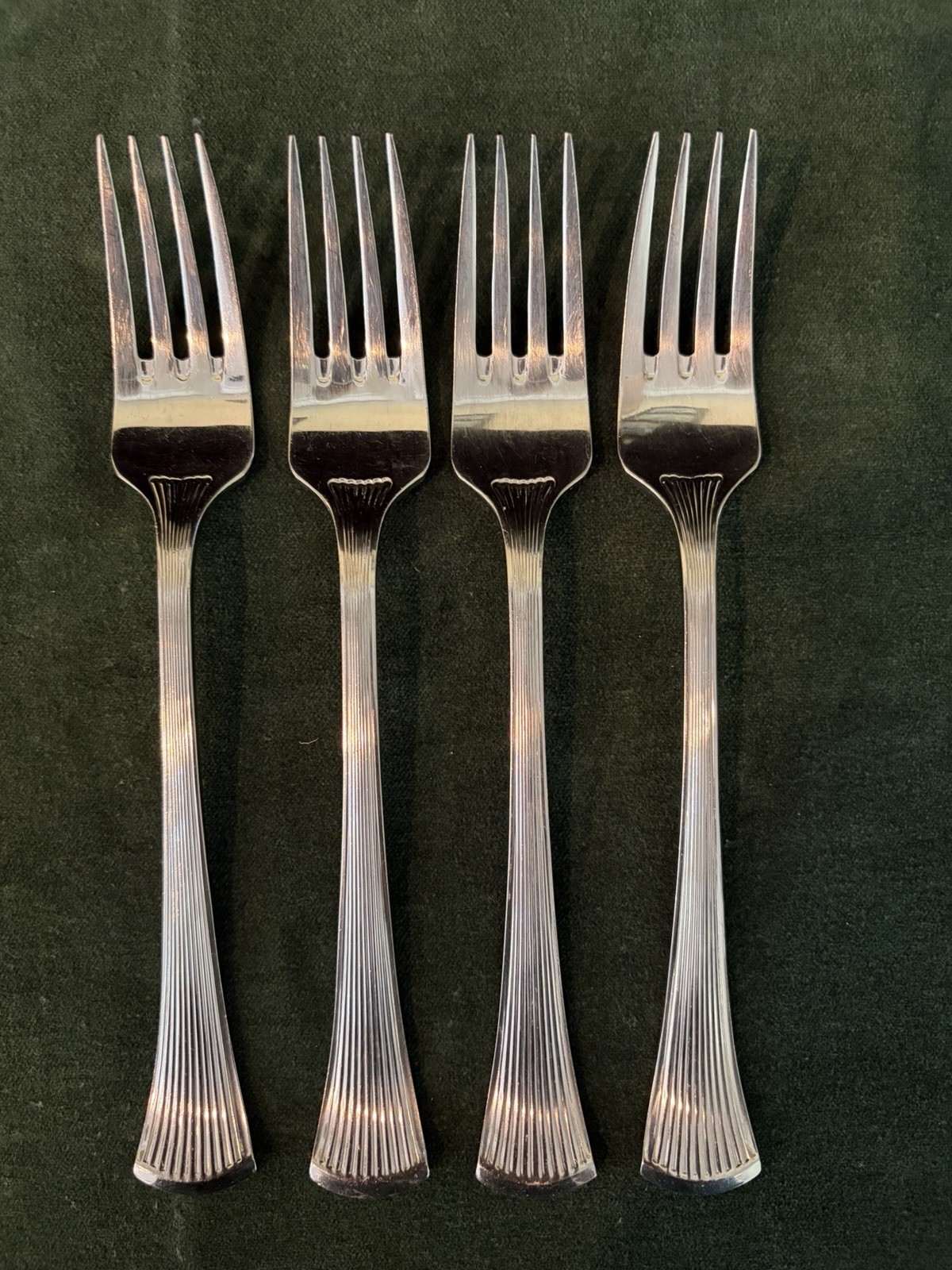 4 Towle Stainless 18/8 Salad Forks Georgian House “Christy” Pattern Japan EUC