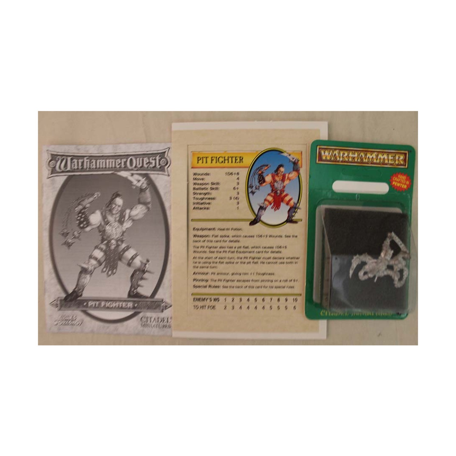 GW Warhammer Quest Warrior Pack - Pit Fighter VG+/NM