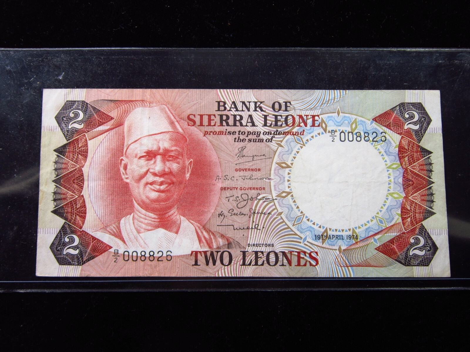 Sierra Leone 2 Leones 1974 World Currency Banknote Money h8826