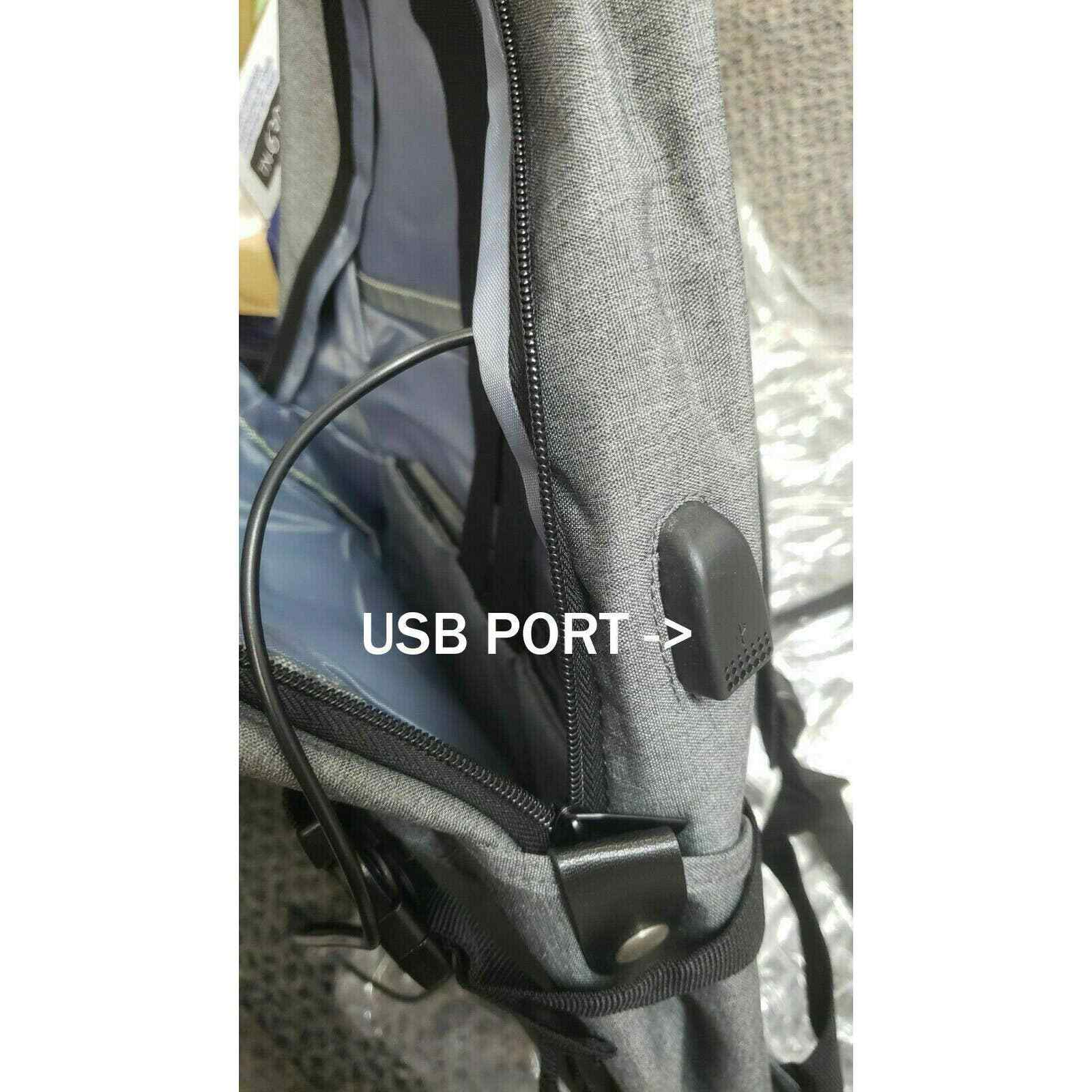 Yoked Apparel Men Business & Travel Laptop Backpack, Gray