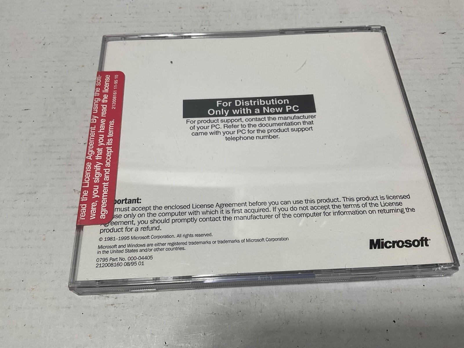 Microsoft Windows 95 Upgrade CD