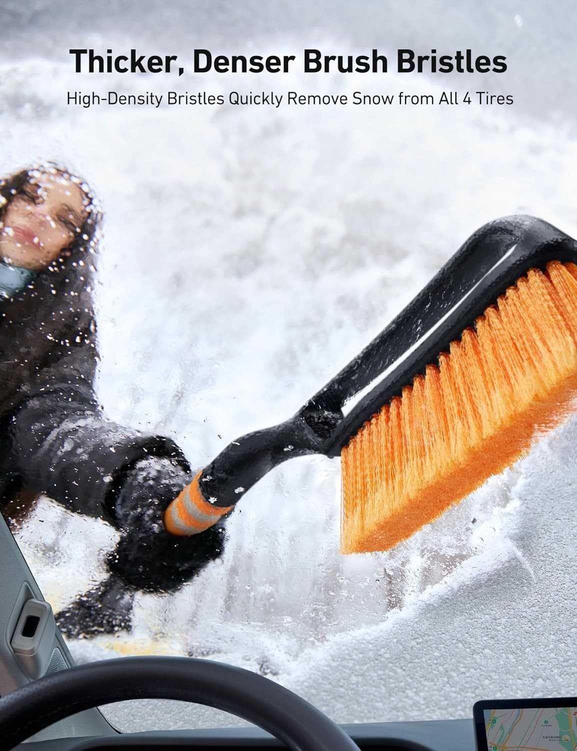 Must-Have 27" Snow Brush & Ice Scraper - Protect Your Windshield This Winter