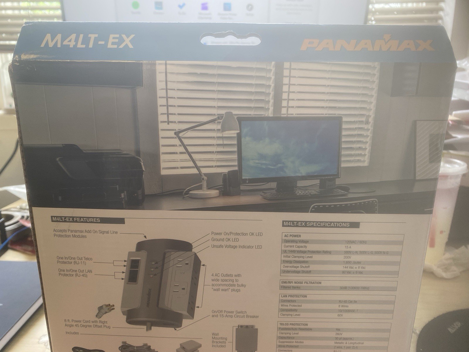 BRAND NEW Panamax M4LT-EX Noise Filtration Surge Telephone, Data Line Protection