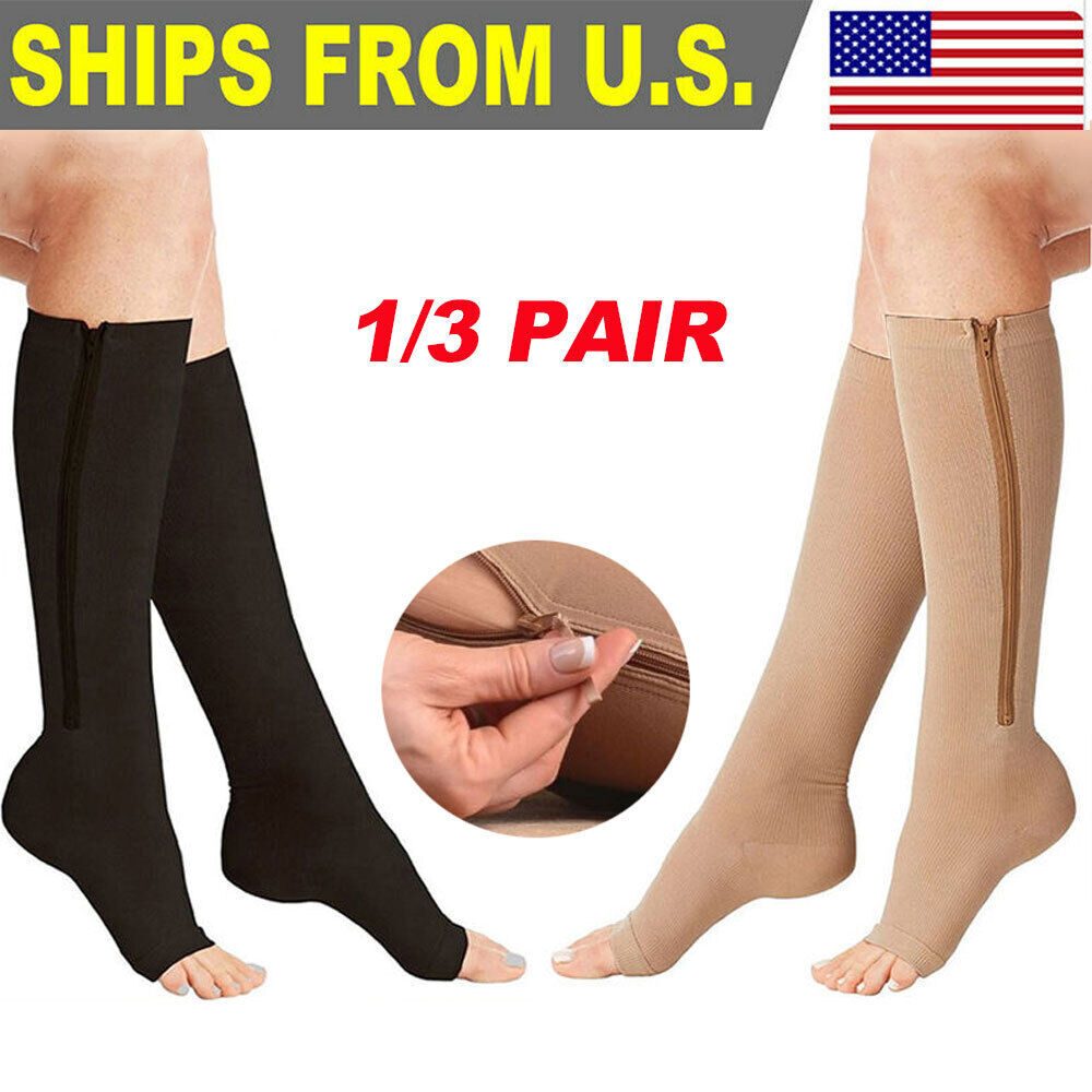 Compression Stockings Men Women Socks 20-30 mmHg Medical Edema Travel Knee High