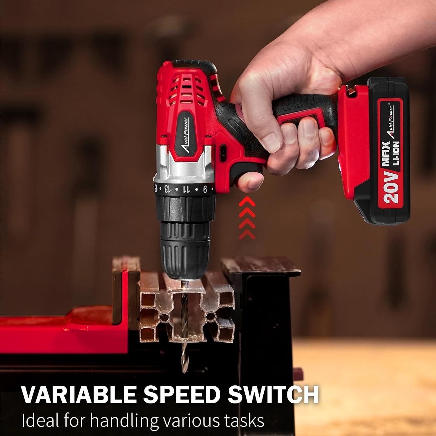 20V Cordless Drill Set for Home DIY & Beginner Projects - Lightweight Power D...