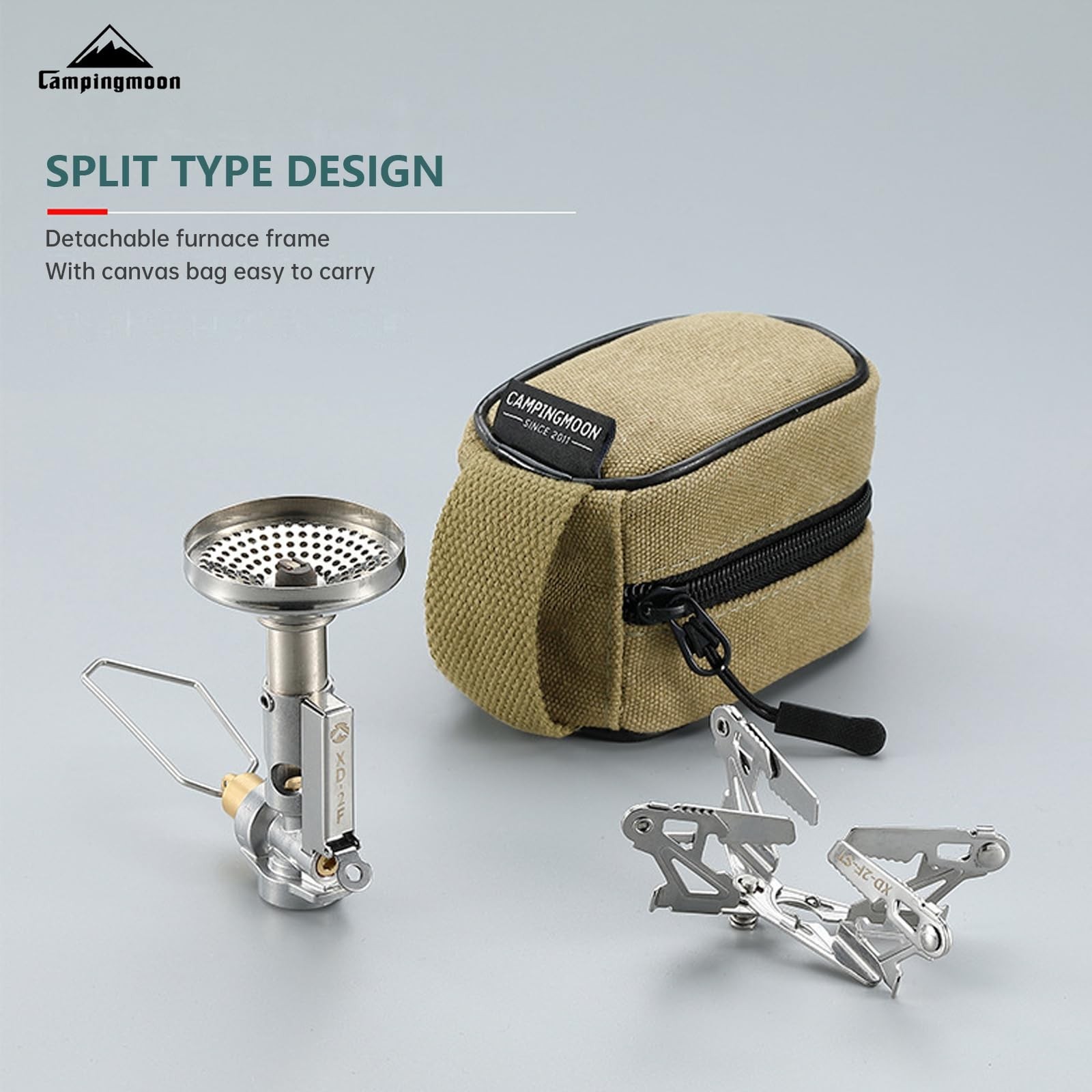 CAMPINGMOON Stove Compact Foldable XD-2F(With Igniter)