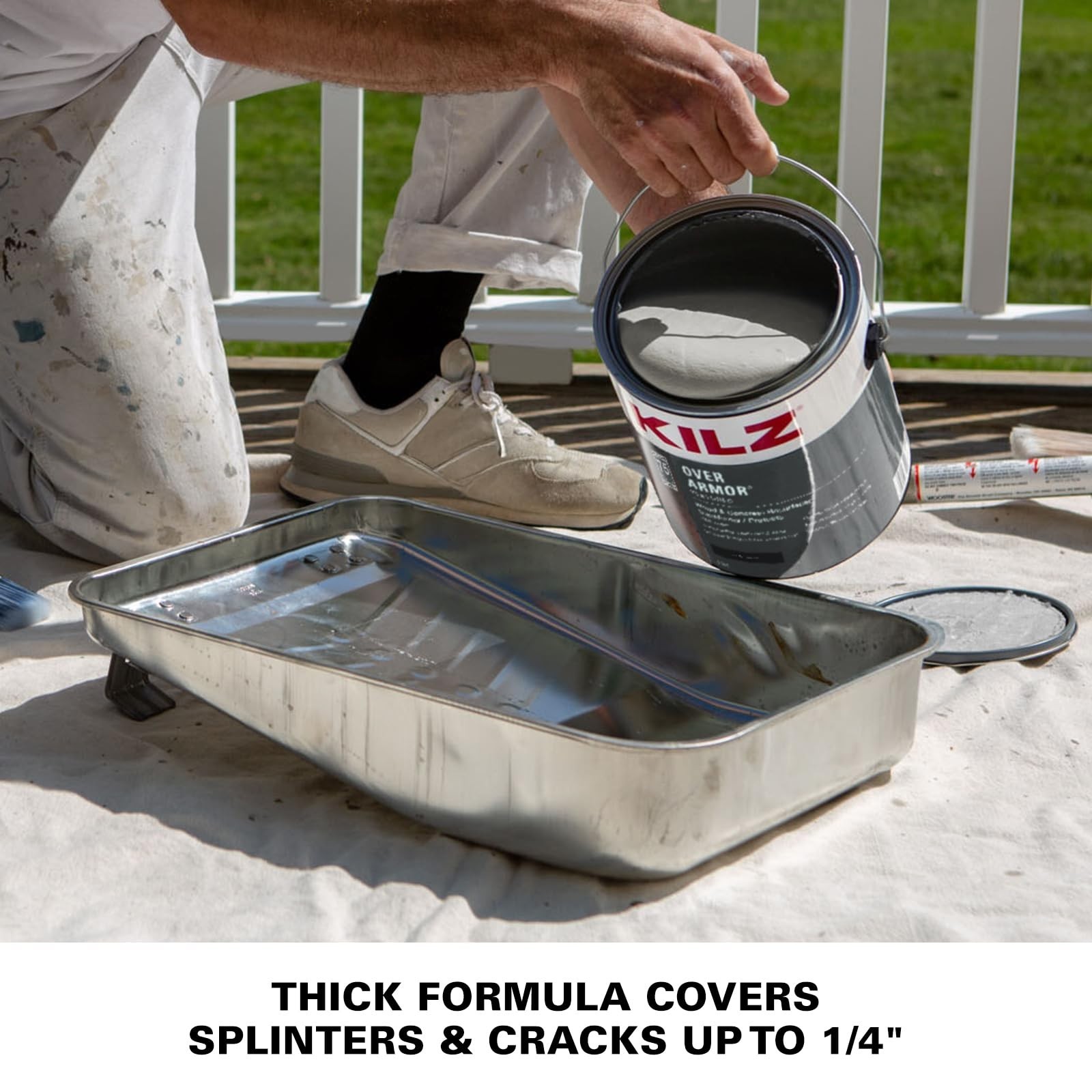 Textured Solid Coating Resurfacer for Wood, Composite & Concrete - Cape Cod Gray