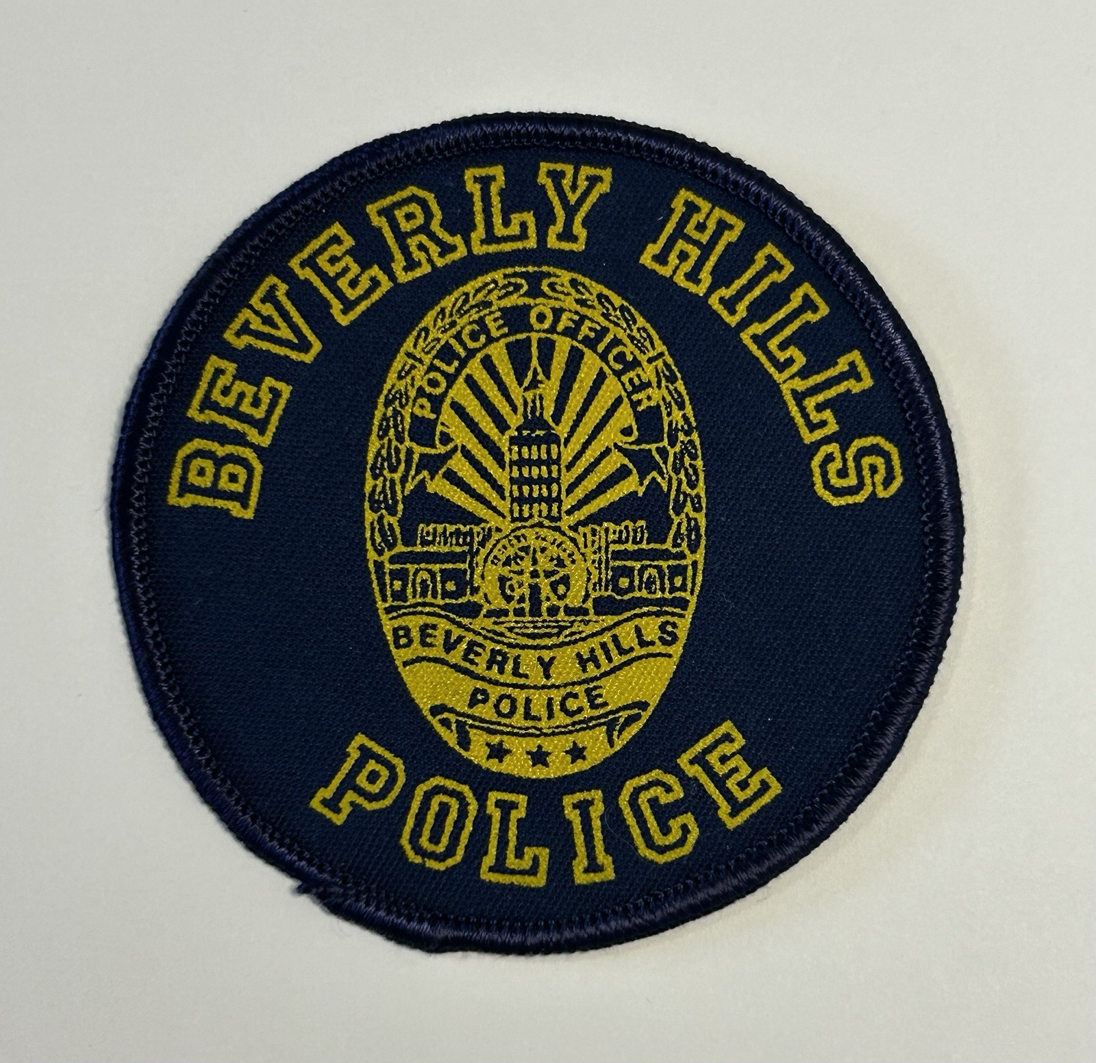 CALIFORNIA BEVERLY HILLS POLICE DEPT PATCH SILKSCREEN LOS ANGELES COUNTY #PDD3