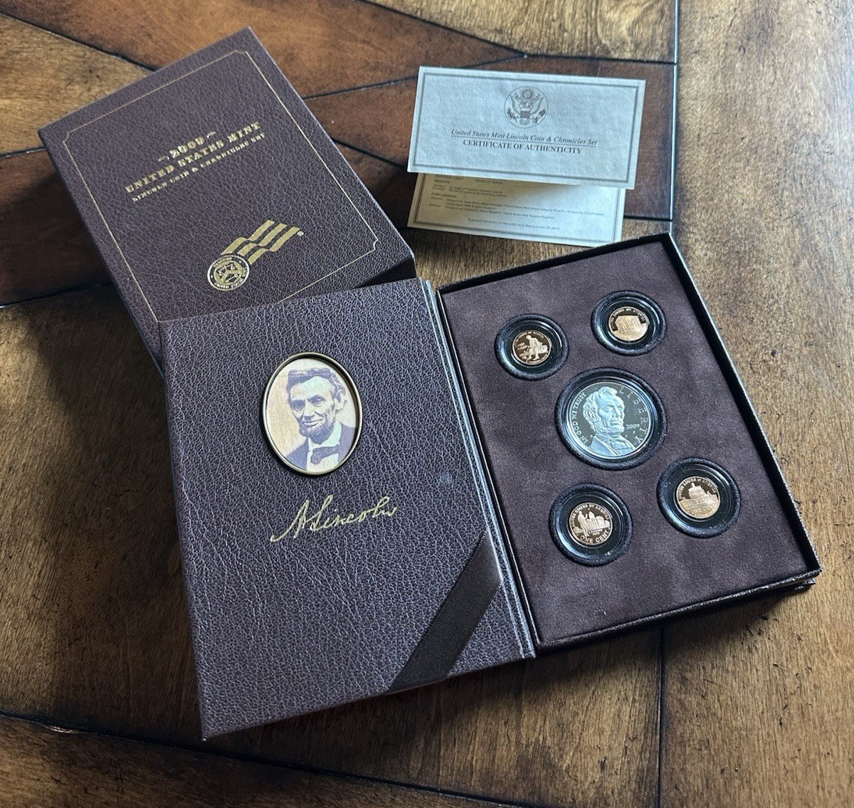 2009  Lincoln Coin & Chronicles US Mint Set Proof Silver Dollar and COA