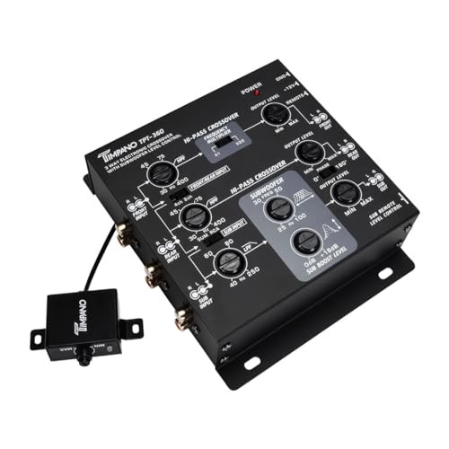 3-Way Electronic Crossover Remote Subwoofer Control Equalizer TPT-360
