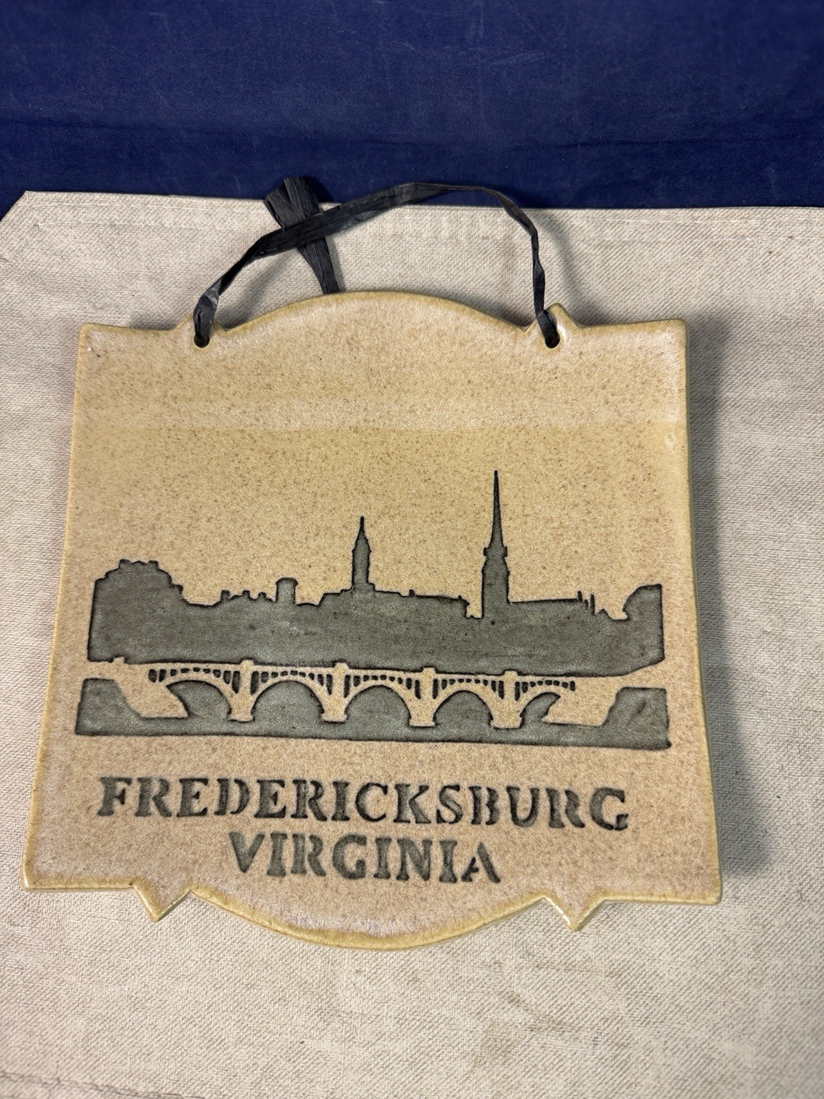 Ceramic Trinket Dish featuring the skyline of Fredericksburg, Virginia