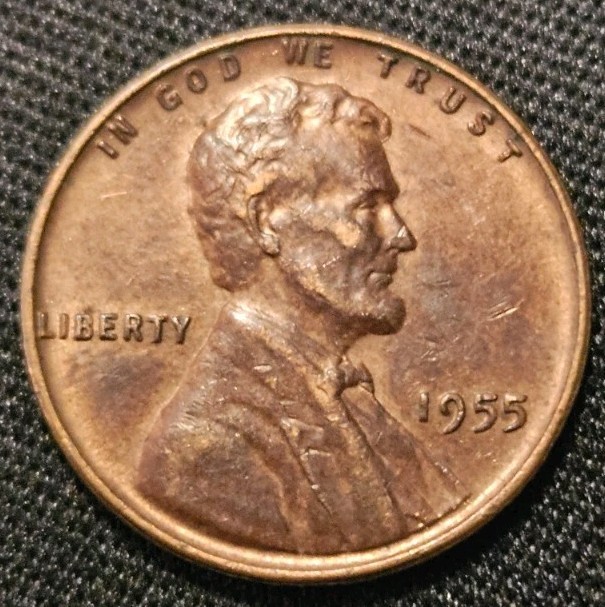 1955 Lincoln Wheat Cent • Philadelphia Mint • Circulated • Free Shipping