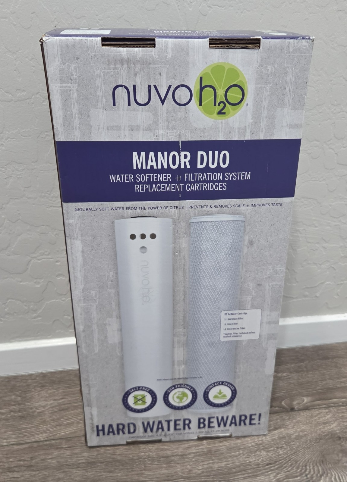 NuvoH2O Manor Duo System Softener Cartridge And Filter Replacement New