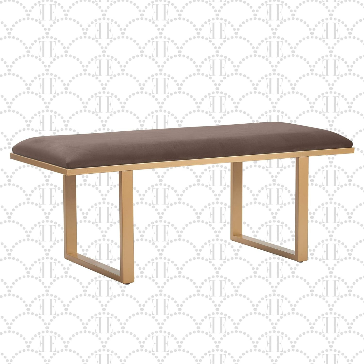 Chocolate Brown Velvet Bedside Bench & Ottoman - Easy Assembly Accent Furniture