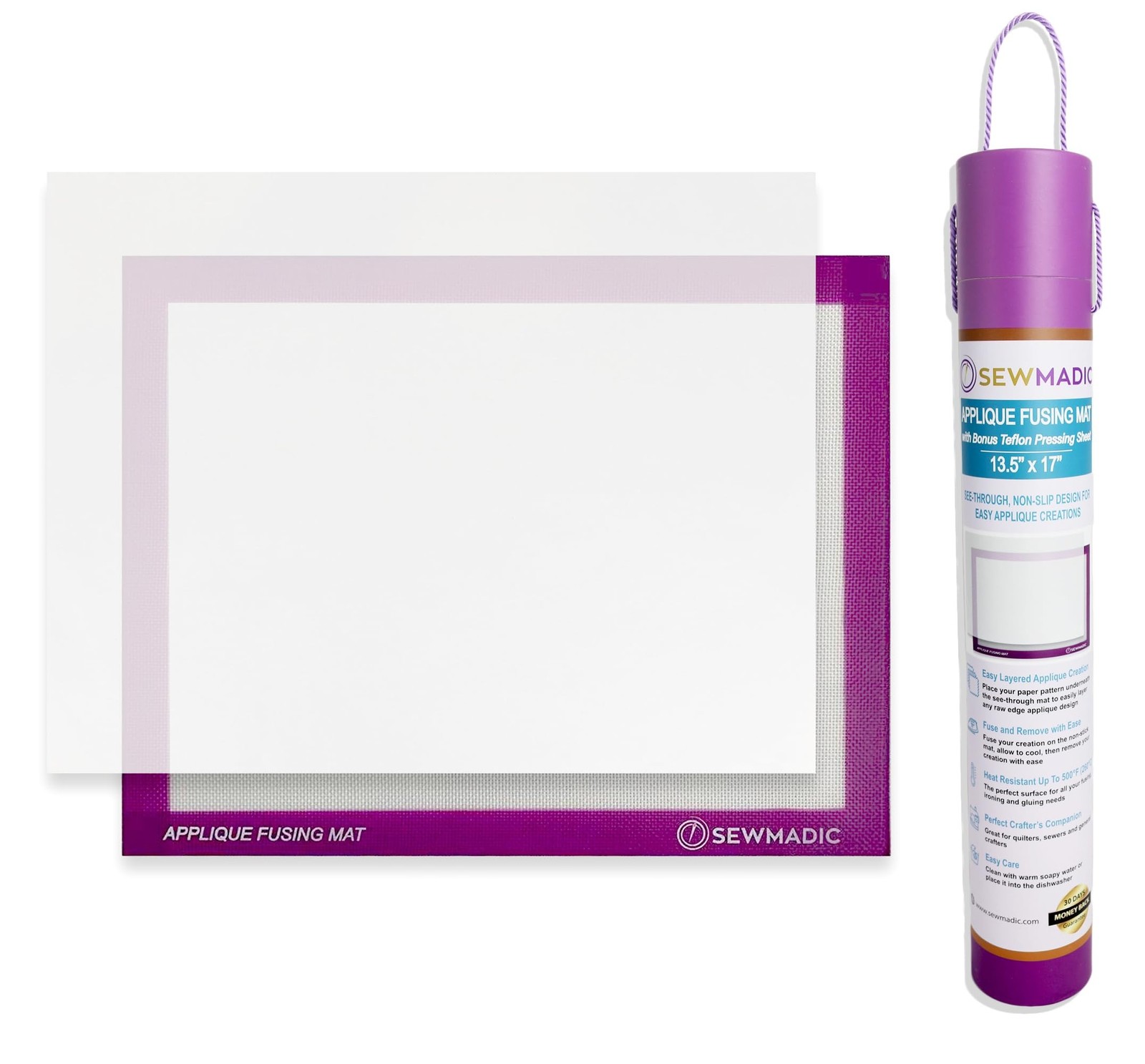Applique Fusing Mat 13.5"x17" (34cm x 43cm) with Bonus Applique Pressing Shee...