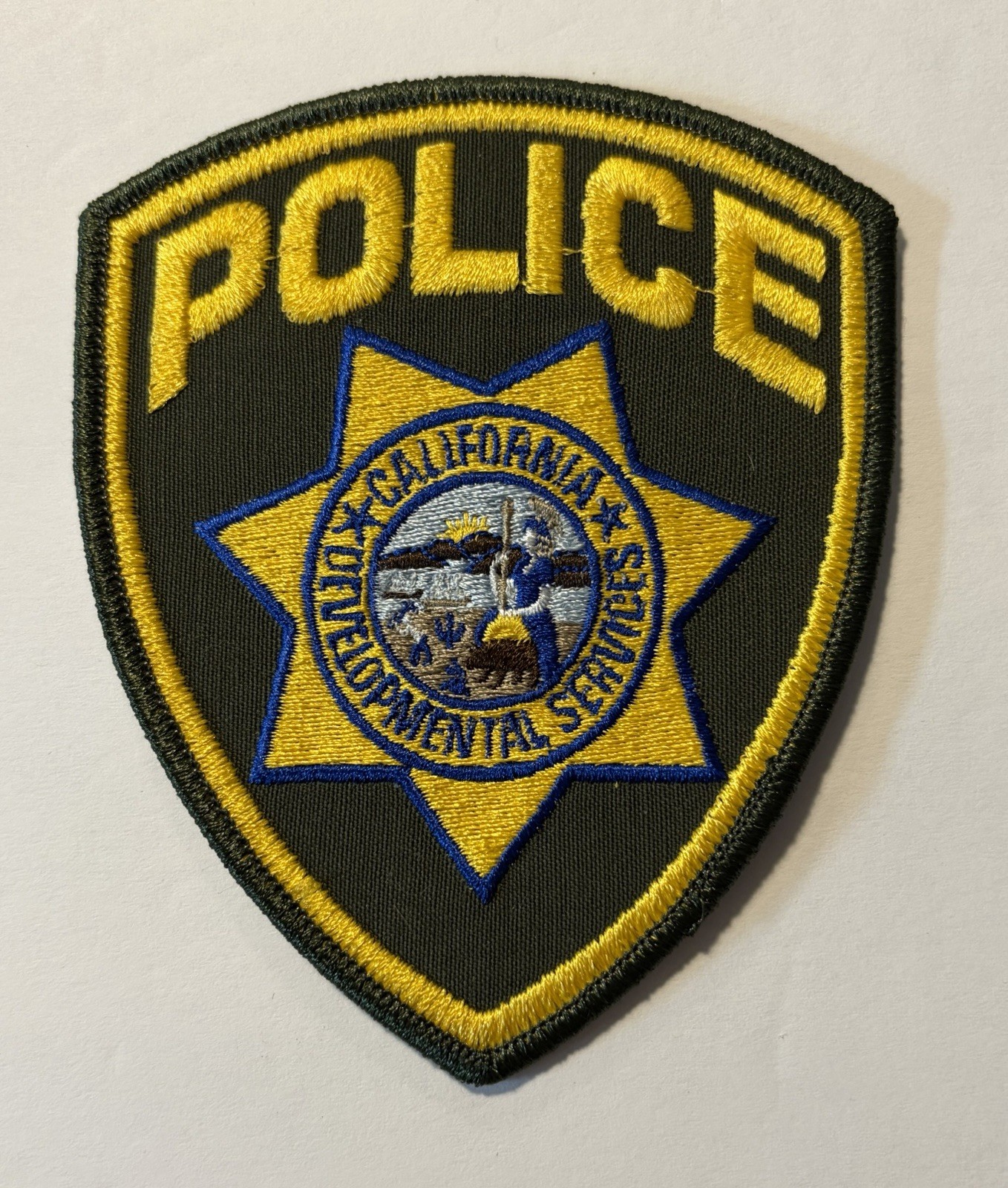 VINTAGE CALIFORNIA DEPARTMENT OF DEVELOPMENTAL SERVICES POLICE DEPT PATCH #D116