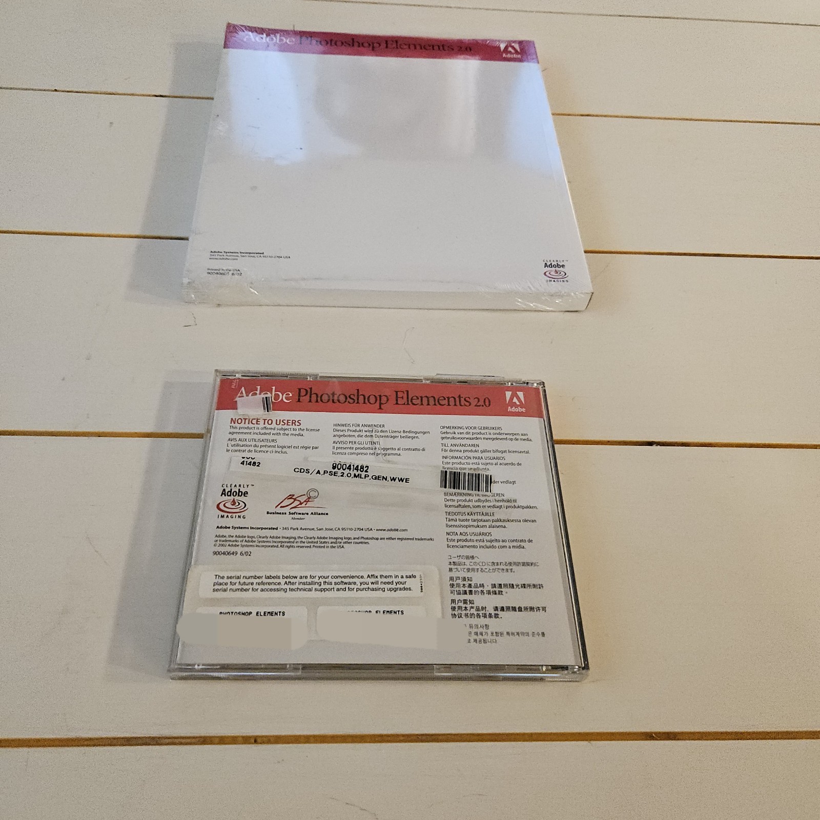 Adobe Photoshop Elements 2.0, Sealed User Guide, Cd And Case Great Shape + Lic