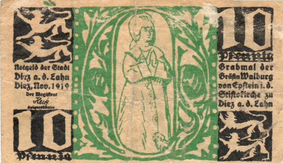 Notgeld Diez (Germany) 10 Pfennig GRA D15.5c