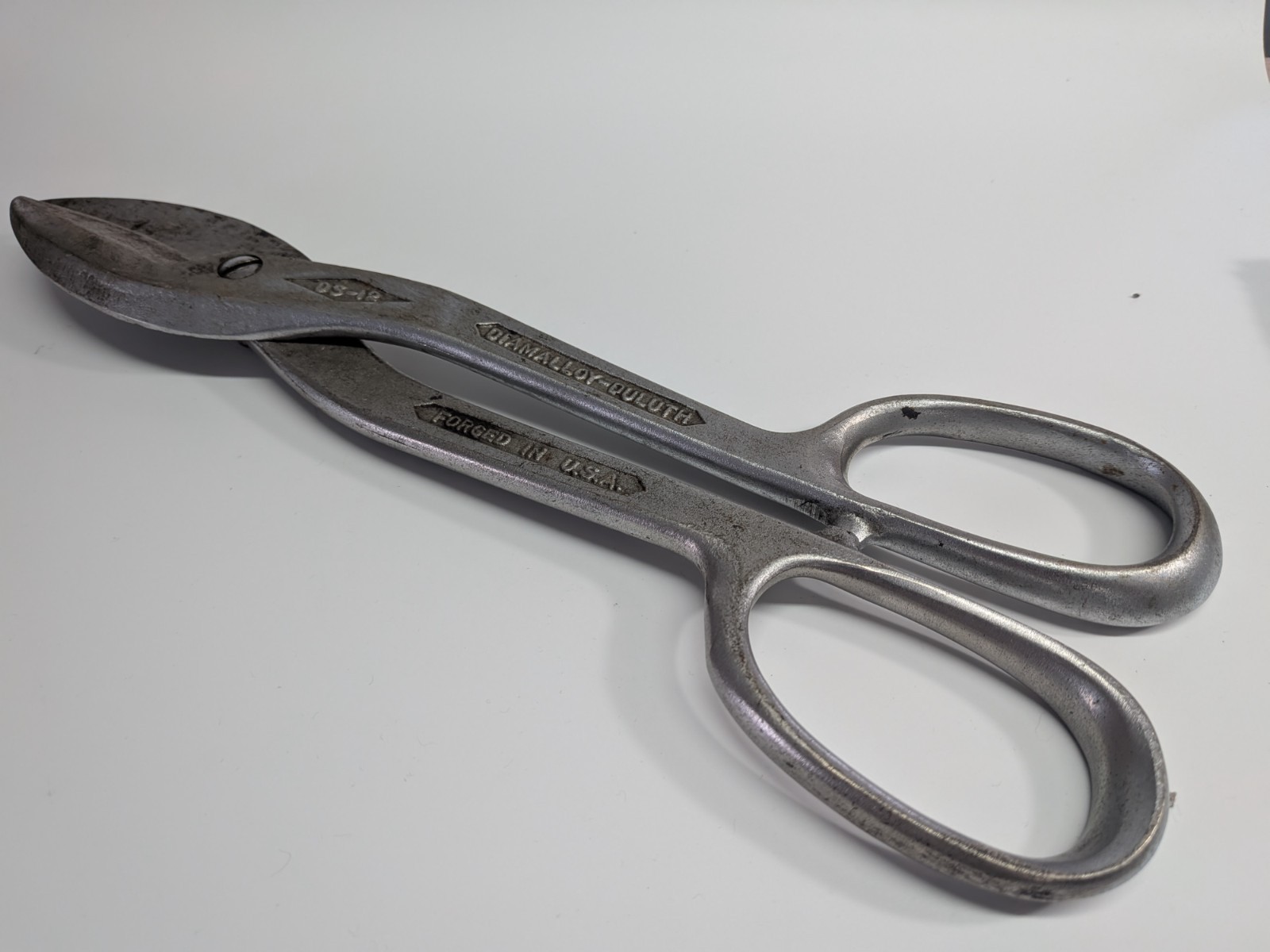 VTG Diamalloy Duluth DS-12 Forged Tin Snips Scissors 12” Metal Shears USA Rare