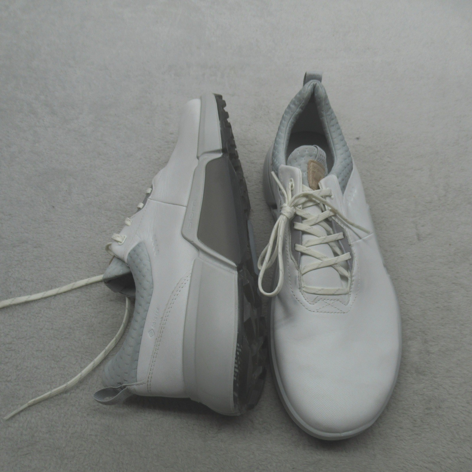 ECCO Mens 12-12.5 Golf Shoes White Biom H4 Waterproof Lace Up Athletic Casual