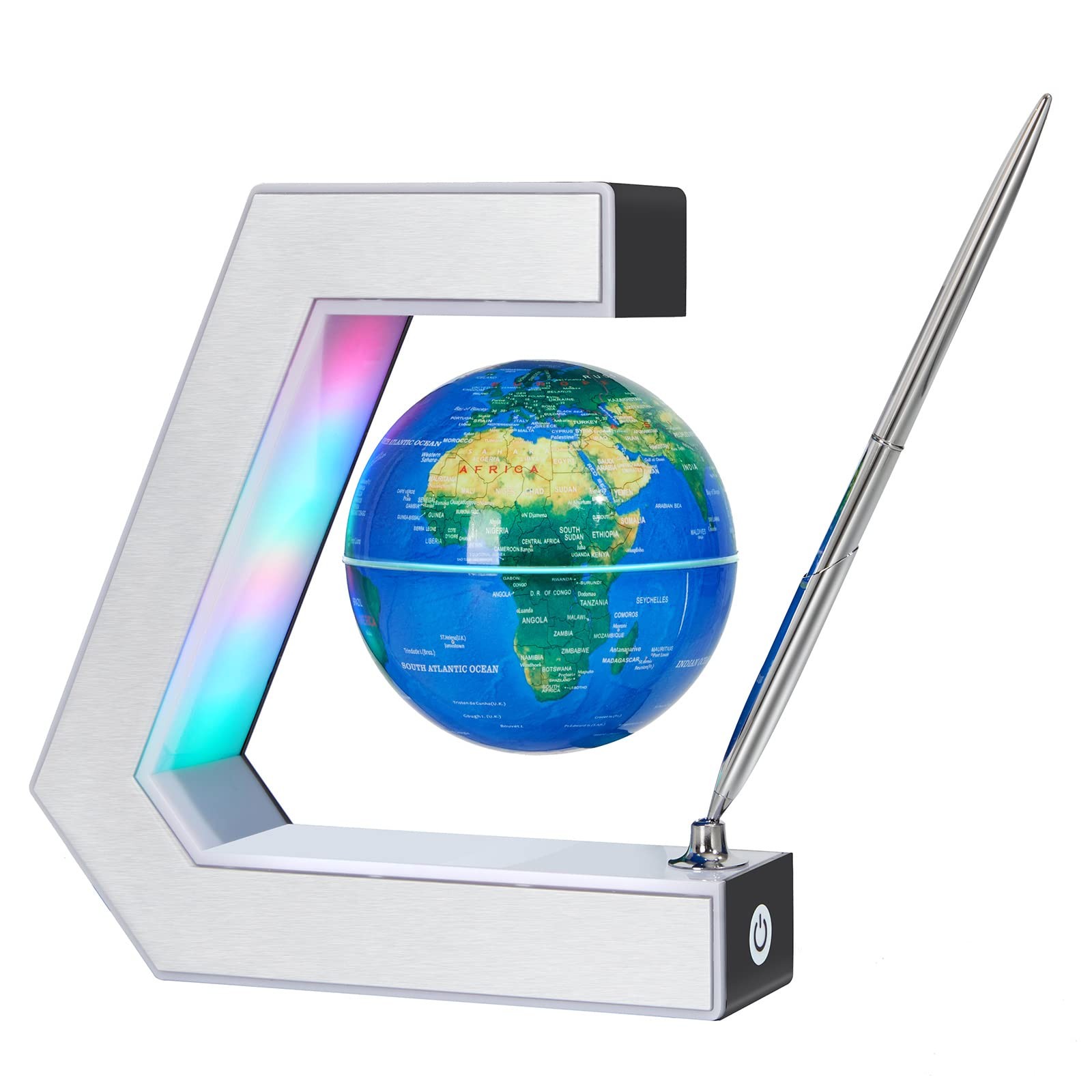 Magnetic Levitation Floating World Earth Globe Lamps With Pen, Cool Office De...