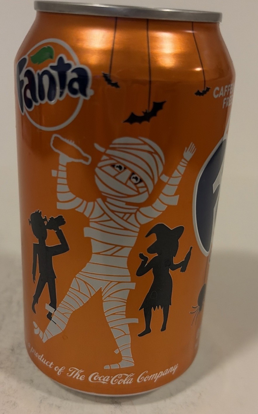 12oz. FANTA ORANGE CAN ( MUMMY) EMPTY BOTTOM OPENED