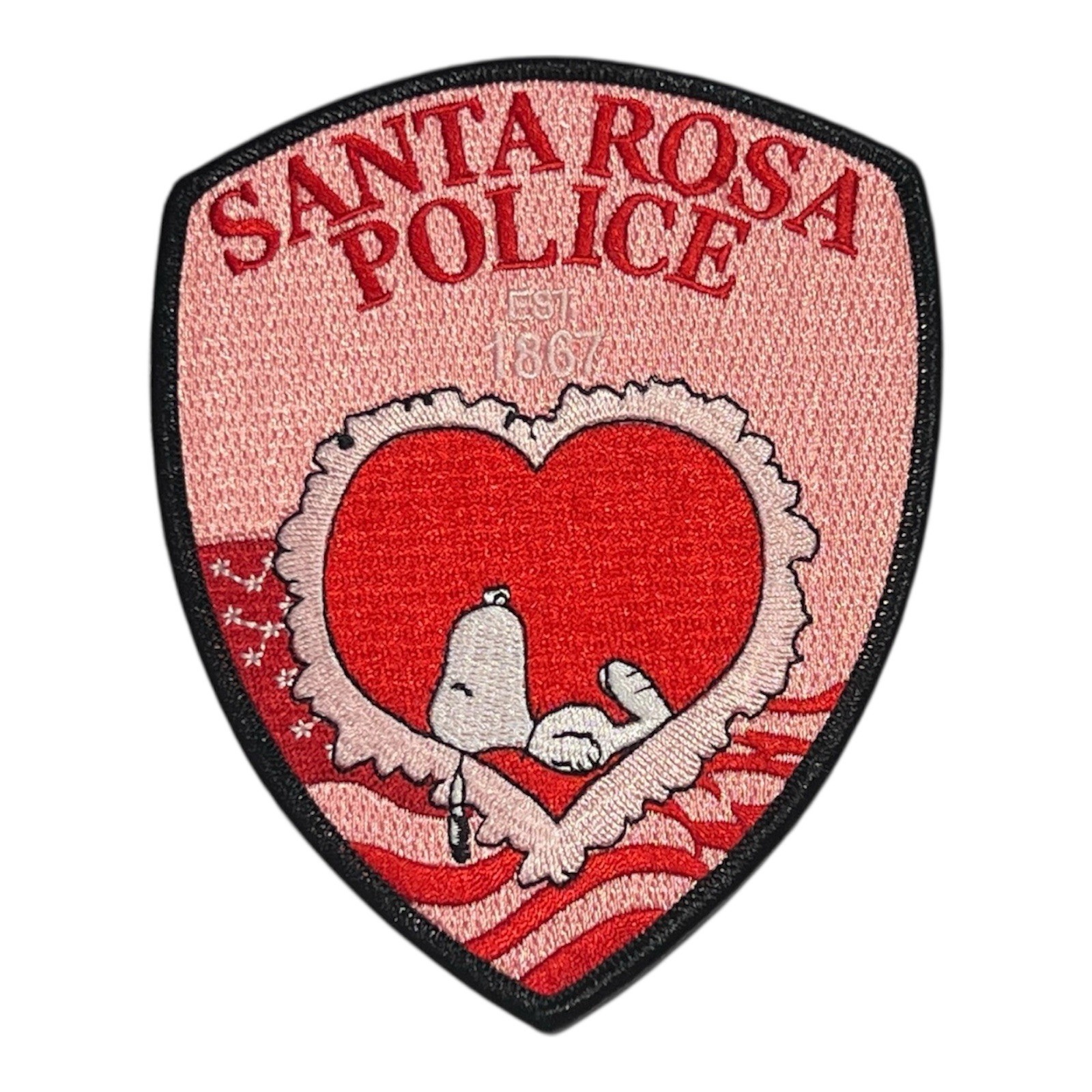 Santa Rosa California Police Dept Valentine's Day Snoopy Patch Limited Ed. CA