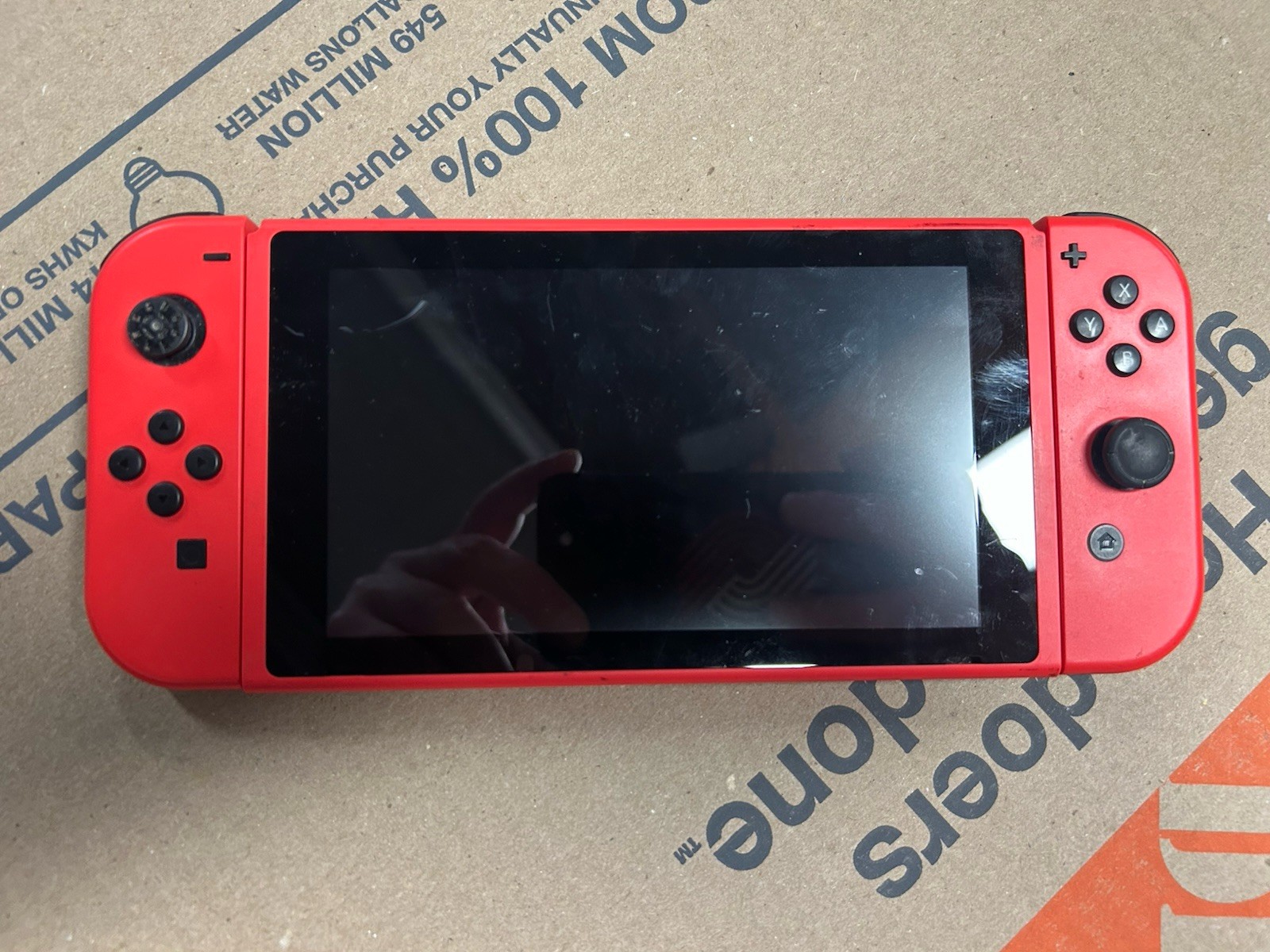 Nintendo Switch Mario Red Edition Handheld System PARTS REPAIR BROKEN AS-IS