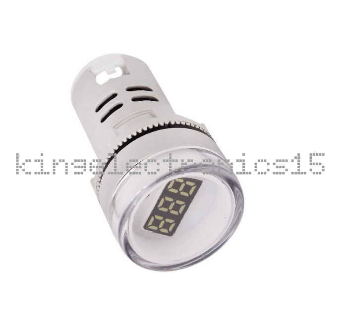 New 22MM White AC60-500V LED Voltmeter Voltage Meter Indicator Pilot Light