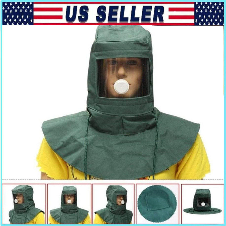 Sand Blasting Hood Cap Anti Wind Sandblaster Tools Dust Protective Face Shield