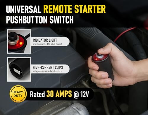 Heavy-Duty Remote Starter Switch for Car and Truck – Push-Button Engine Start