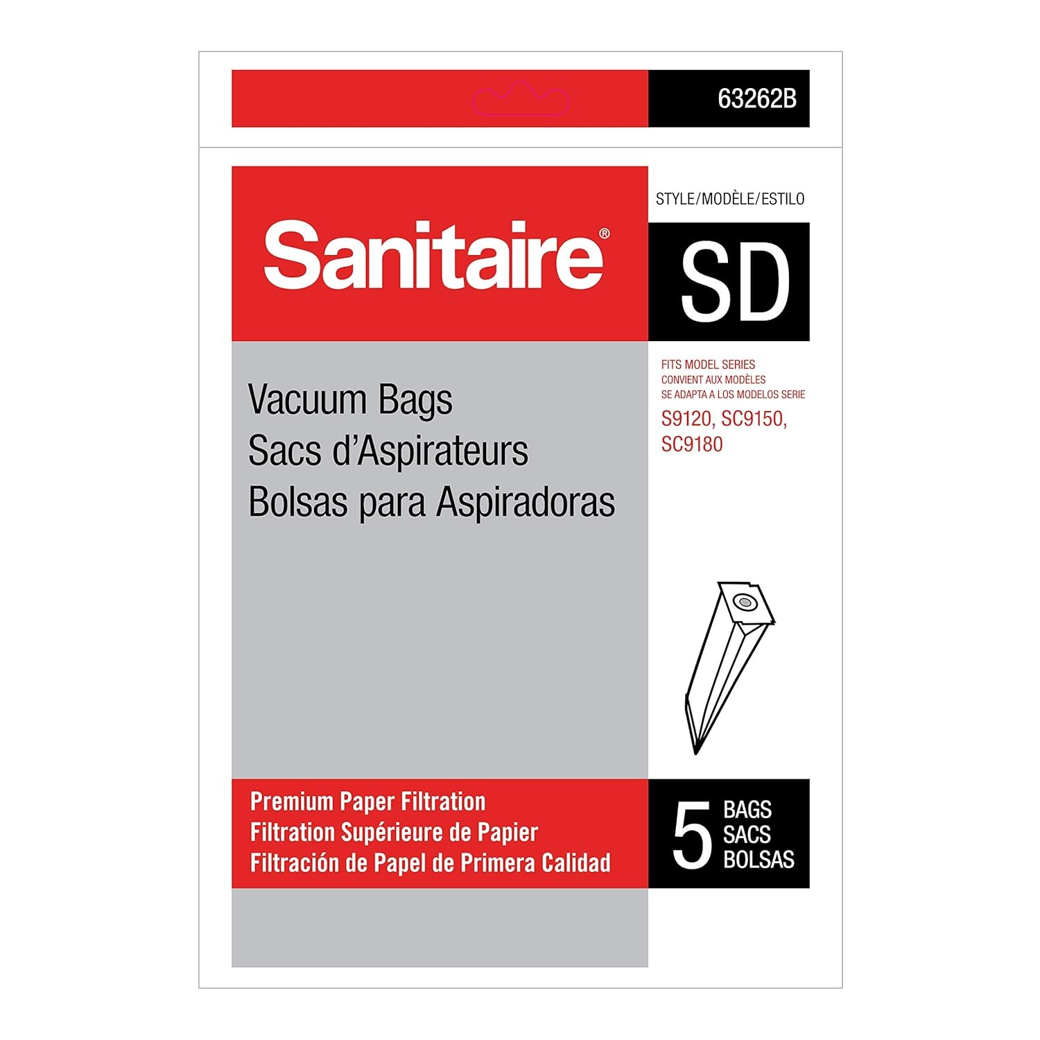 Electrolux Eureka Sanitaire Premium Allergen Filtration Vacuum Bags White