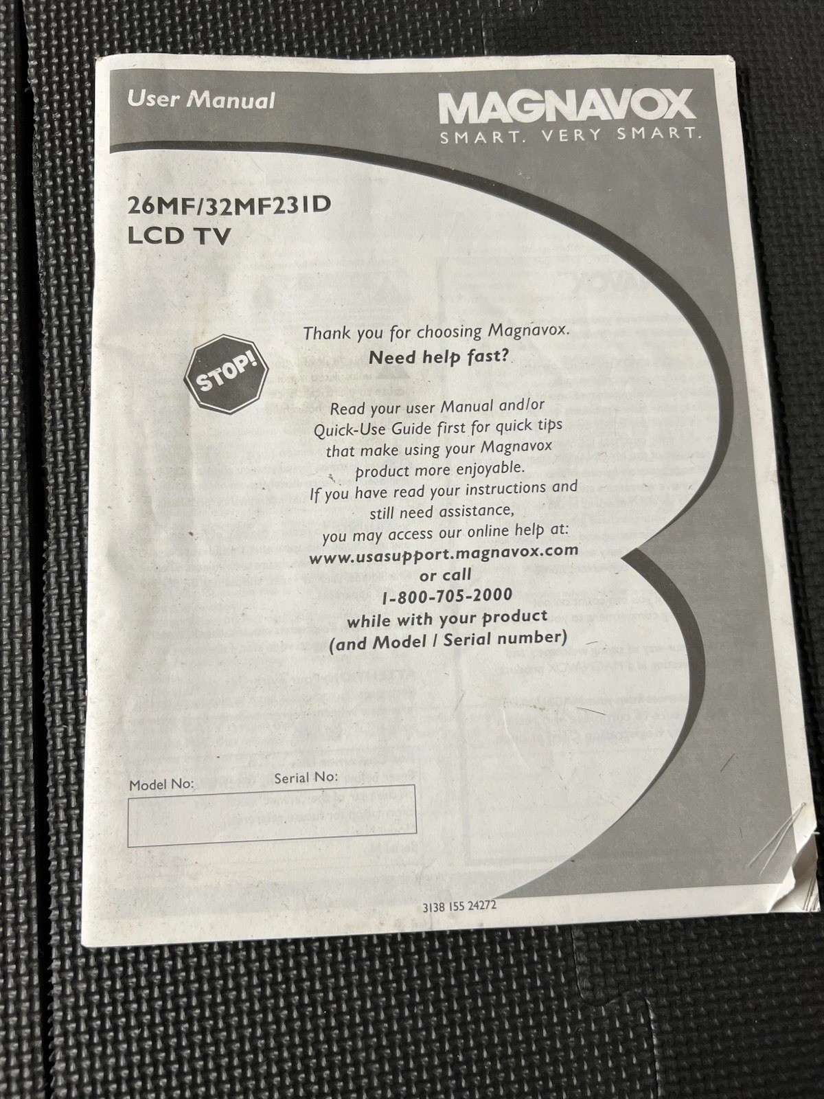 Magnavox Paper User Manual. 26MF/32MF231D