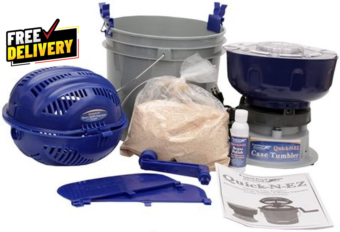 Quick-N-Ez Case Tumbler and Media Separator for Brass Cleaning & Polishing Am...