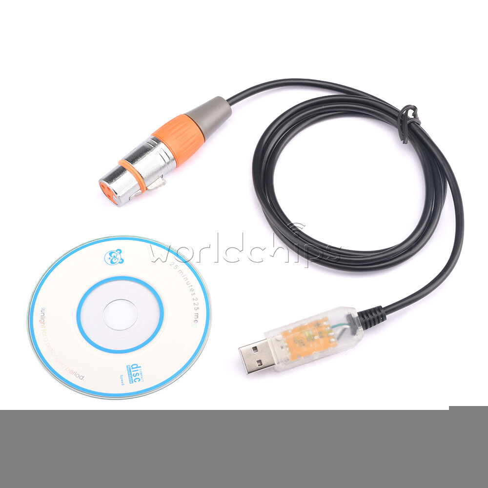 DMX512 Controller Dimmer DMX USB to DMX Interface Adapter Cable Stage Light PC